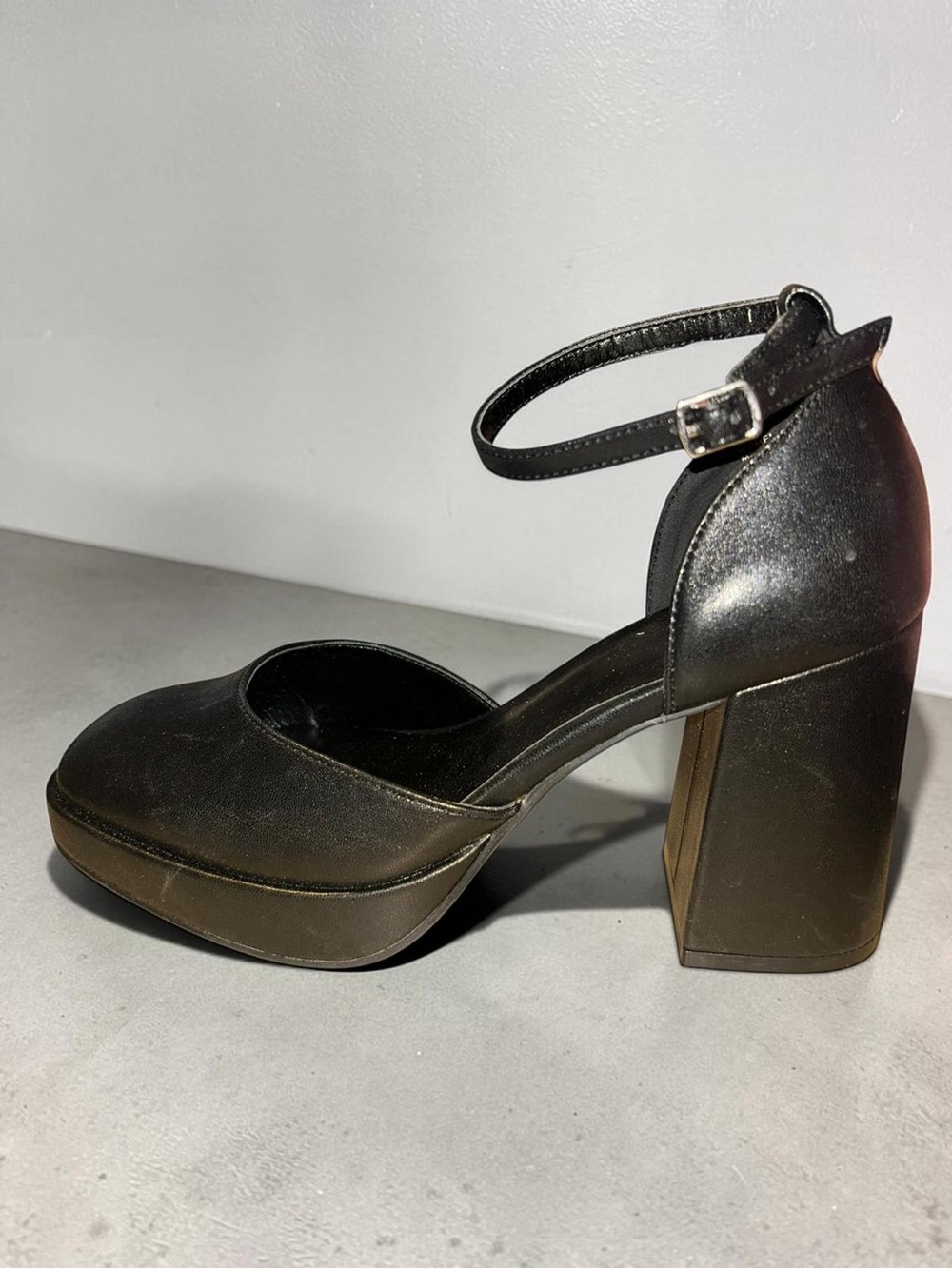 Kohls So Goods for life Black Ankle-Strap Platform Block Heels